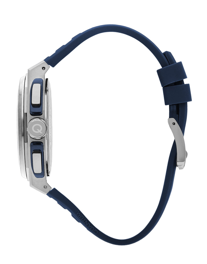 Quantum Men’s Navy Chronograph Silicone Strap Watch – PWG1078.399 - Watch