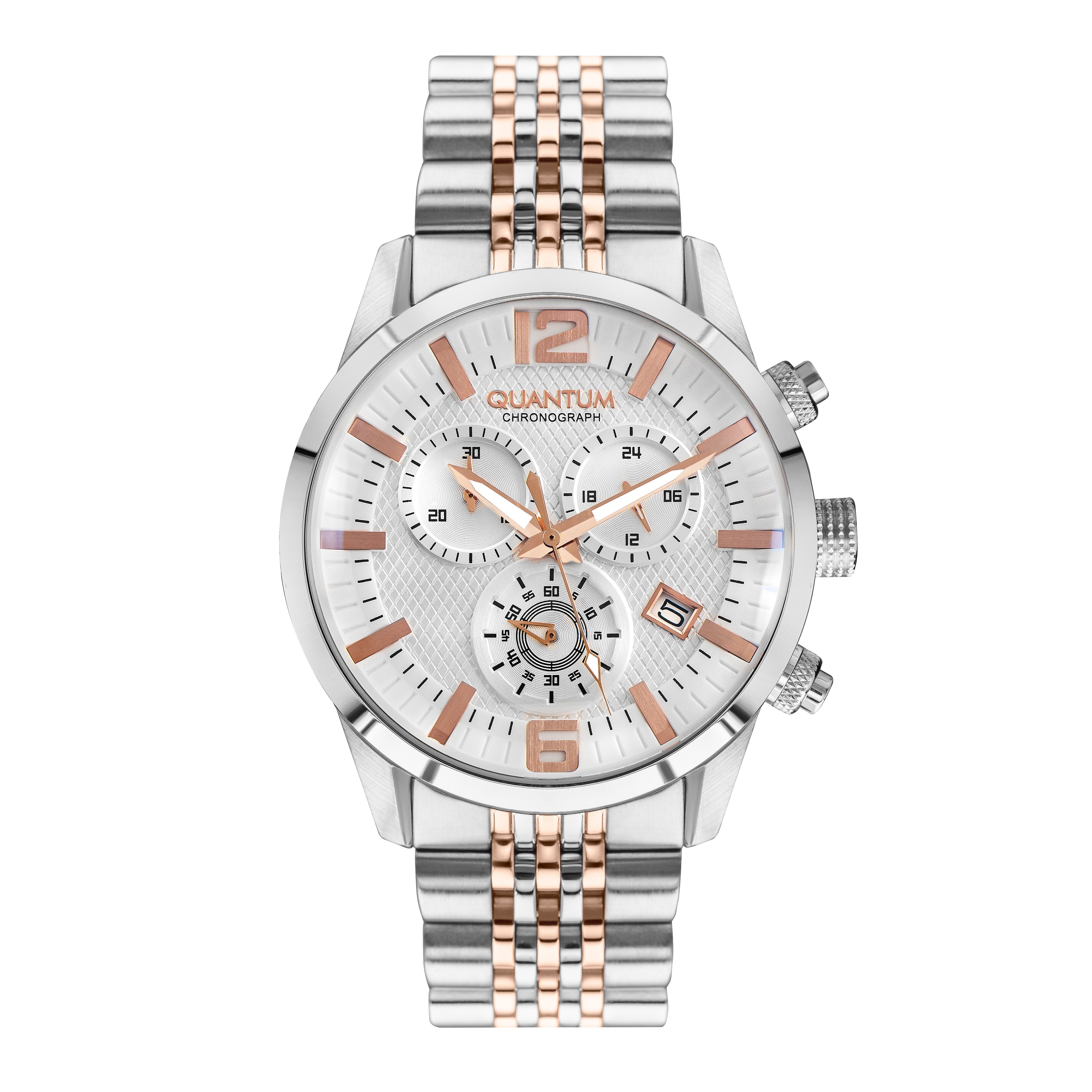 Quantum Men’s Rose Gold Chronograph Metal Strap Watch – ADG1016.530 - Watch