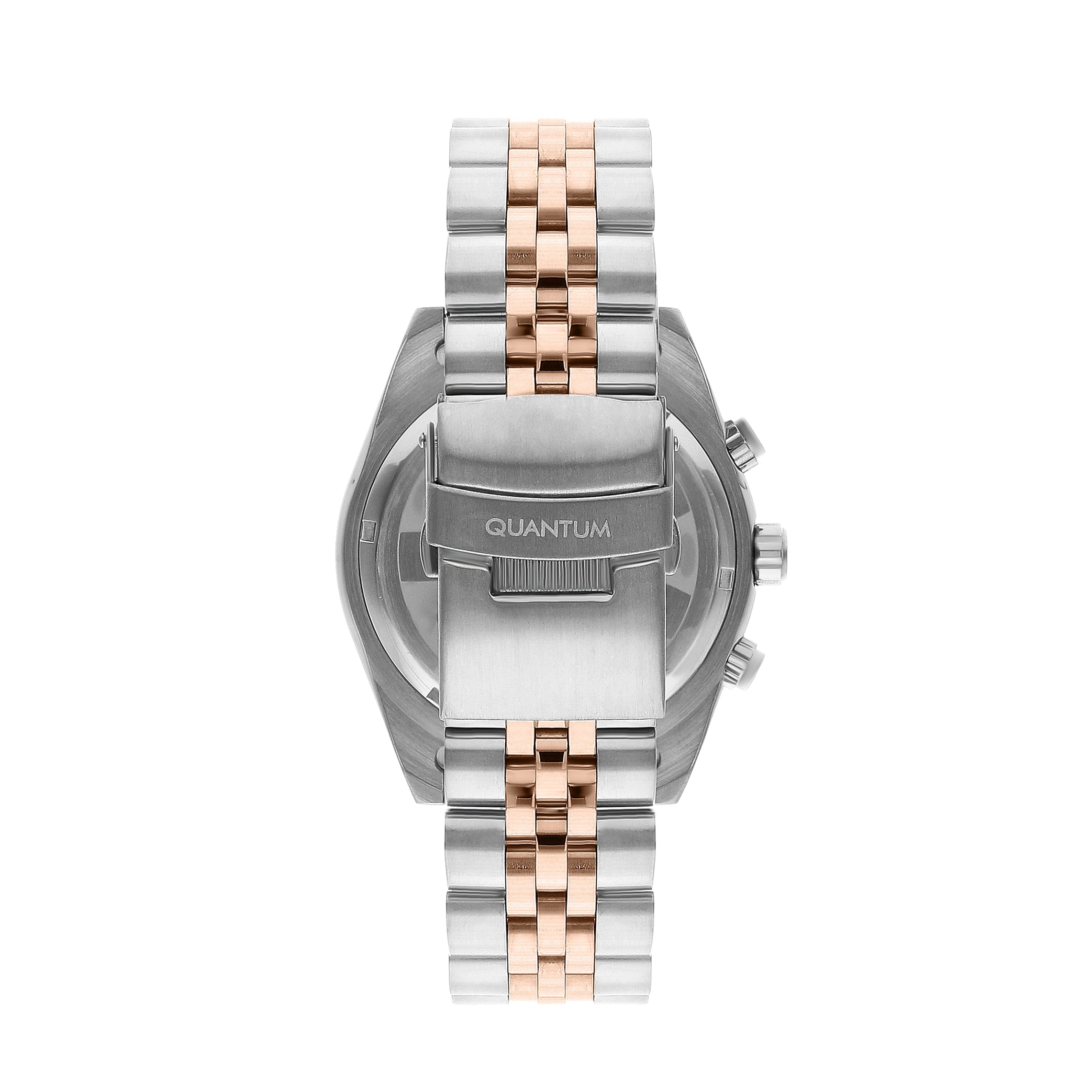 Quantum Men’s Rose Gold Dual Time Gun Dial Watch – PWG987.550 - Watch