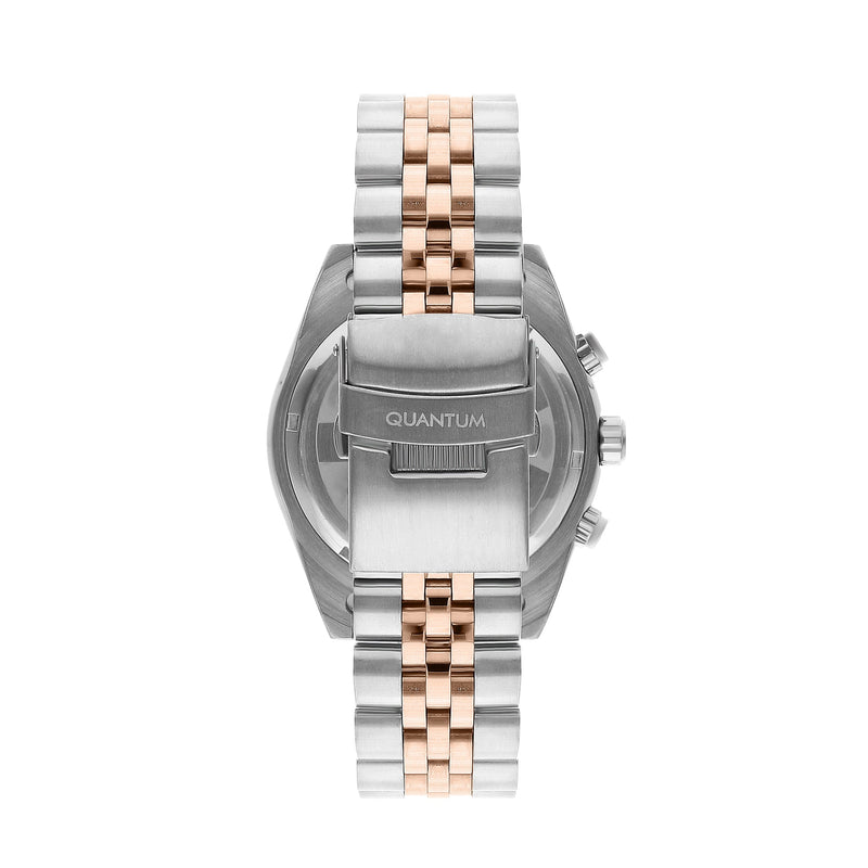 Quantum Men’s Rose Gold Dual Time Gun Dial Watch – PWG987.550 - Watch