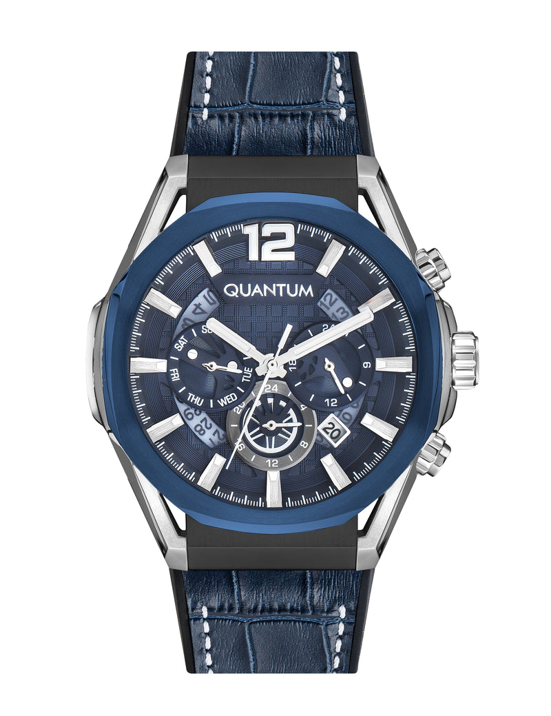 Quantum Powertech Men’s Blue Dial Chronograph Watch – PWG970.699 - Watch