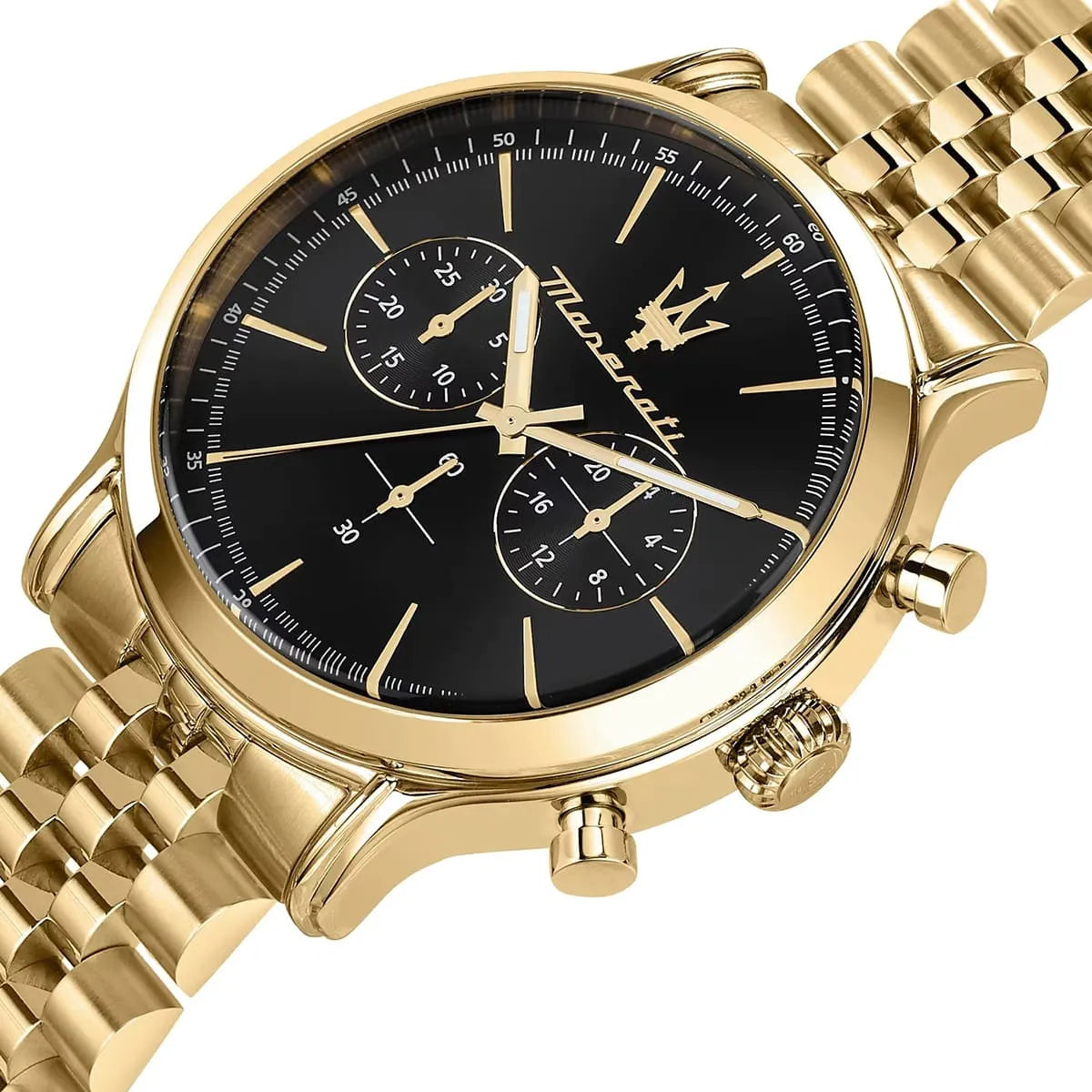 Maserati Epoca Gold Tone Chronograph Black Dial Quartz R8873618023 100M Men's Watch R8873618023 - Image 6