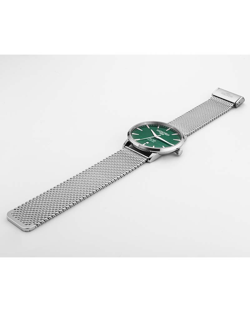 Roamer Valais watch on wrist with mesh strap