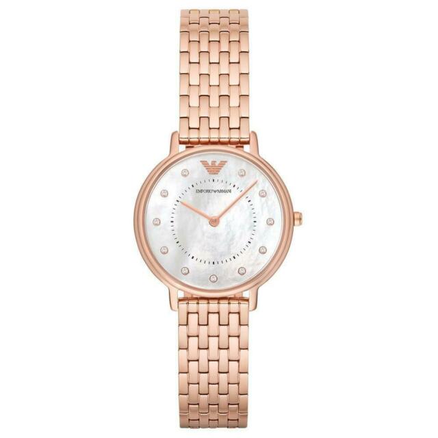 Emporio Armani Mother of Pearl Dial Rose Gold Ladies Watch AR11006