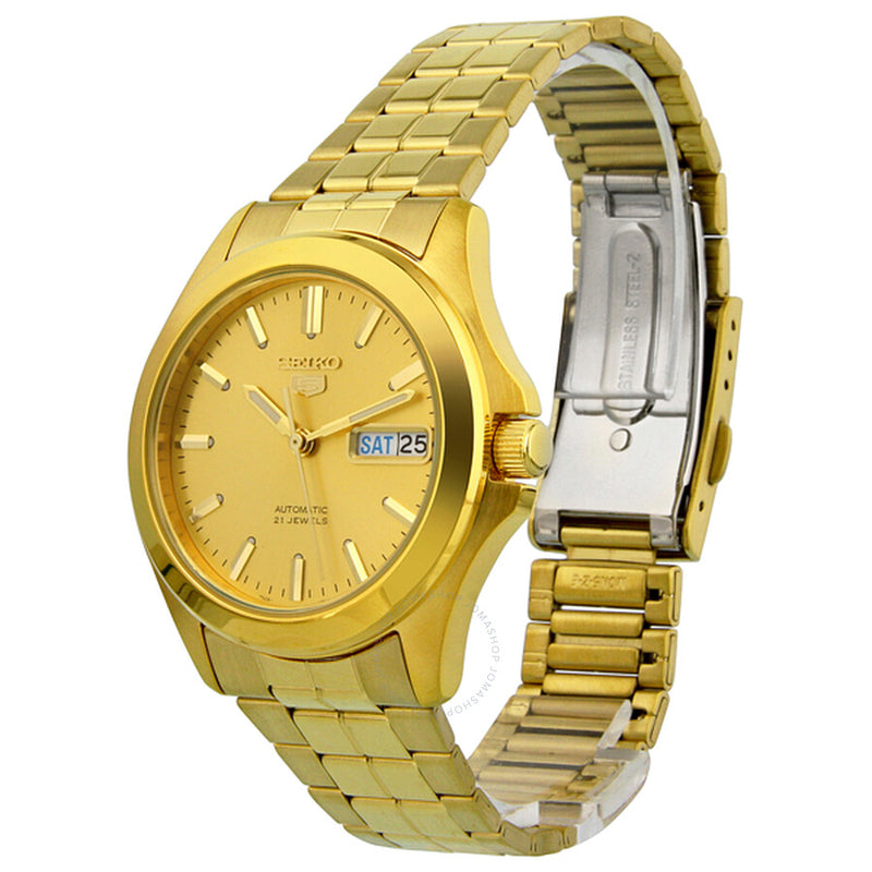 Seiko 5 All Gold-plated Stainless Steel Men's Watch SNKK98 - The Watches Men & Co #2