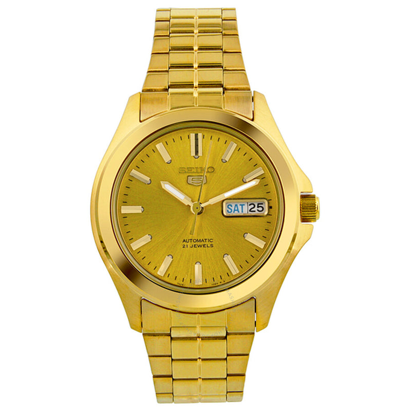 Seiko 5 All Gold-plated Stainless Steel Men's Watch SNKK98 - The Watches Men & Co