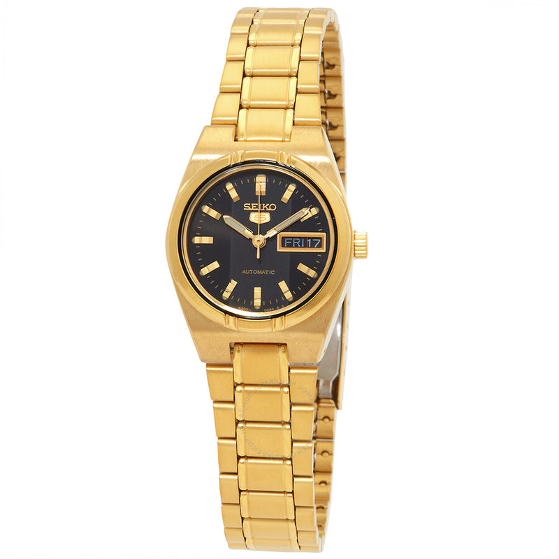 Seiko 5 Automatic Black Dial Ladies Watch SYM602K1 - The Watches Men & Co