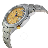 Seiko 5 Automatic Gold Dial Stainless Steel Men's Watch SNKK29 - The Watches Men & Co #2