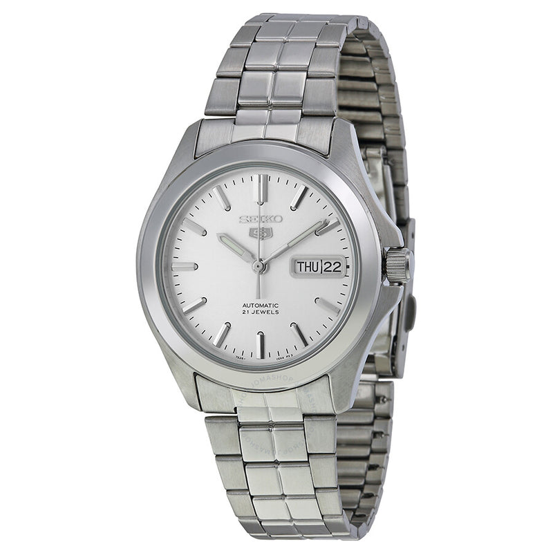 Seiko Series 5 Automatic Silver Dial Men's Watch SNKK87 - The Watches Men & Co