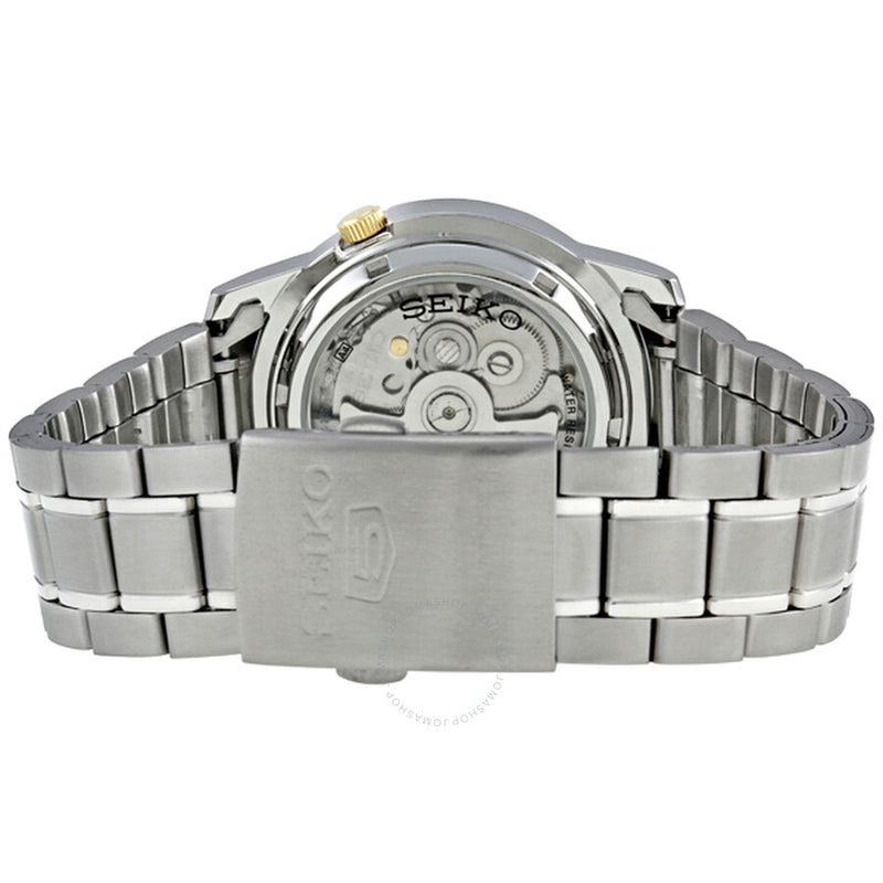 Seiko 5 Automatic Stainless Steel White Dial Men's Watch SNKK07 - The Watches Men & Co #3