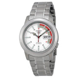 Seiko 5 Automatic White Dial Stainless Steel Men's Watch SNKK25 - The Watches Men & Co
