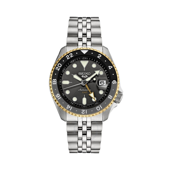 Seiko Seiko 5 GMT Automatic Analog-Digital Grey Dial Men's Watch SSK021 - The Watches Men & Co