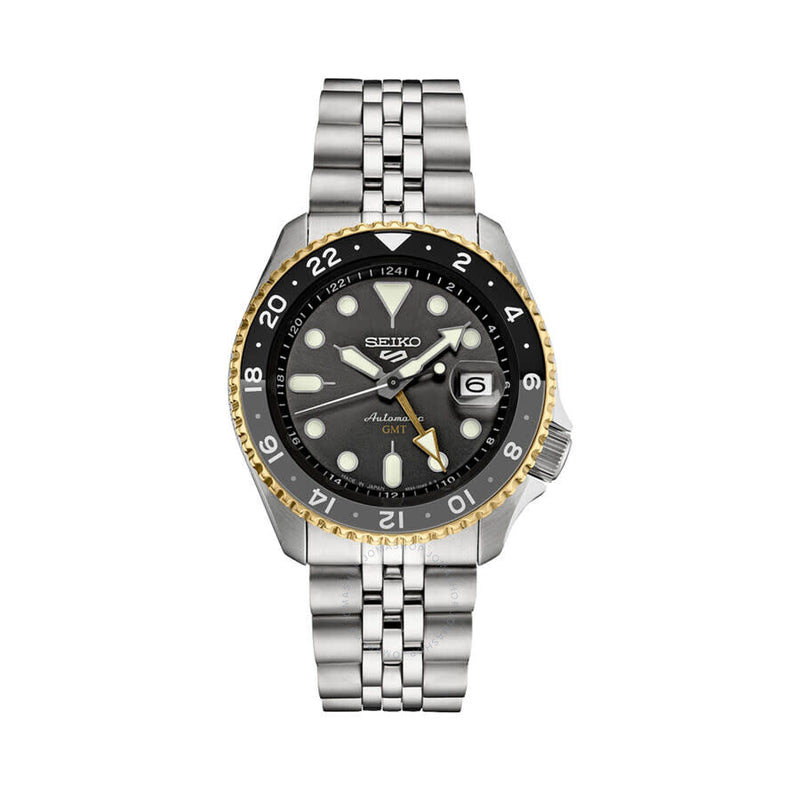 Seiko Seiko 5 GMT Automatic Analog-Digital Grey Dial Men's Watch SSK021 - The Watches Men & Co