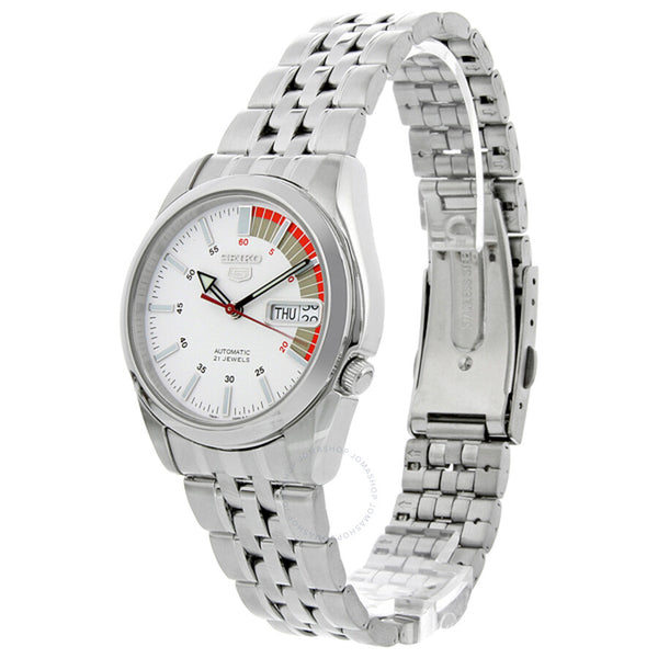 Seiko 5 Automatic White Dial Men's Watch SNK369 - The Watches Men & Co #2