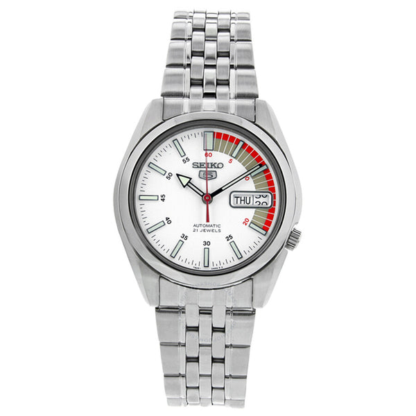 Seiko 5 Automatic White Dial Men's Watch SNK369 - The Watches Men & Co