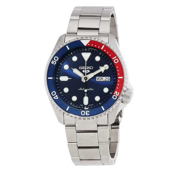 Seiko 5 Sports Automatic Blue Dial Pepsi Bezel Men's Watch SRPD53K1 - The Watches Men & Co