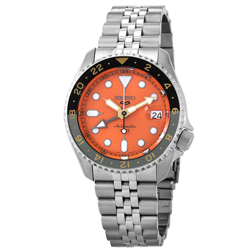 Seiko 5 Sports GMT Automatic Orange Dial Men's Watch SSK005K1 - The Watches Men & Co