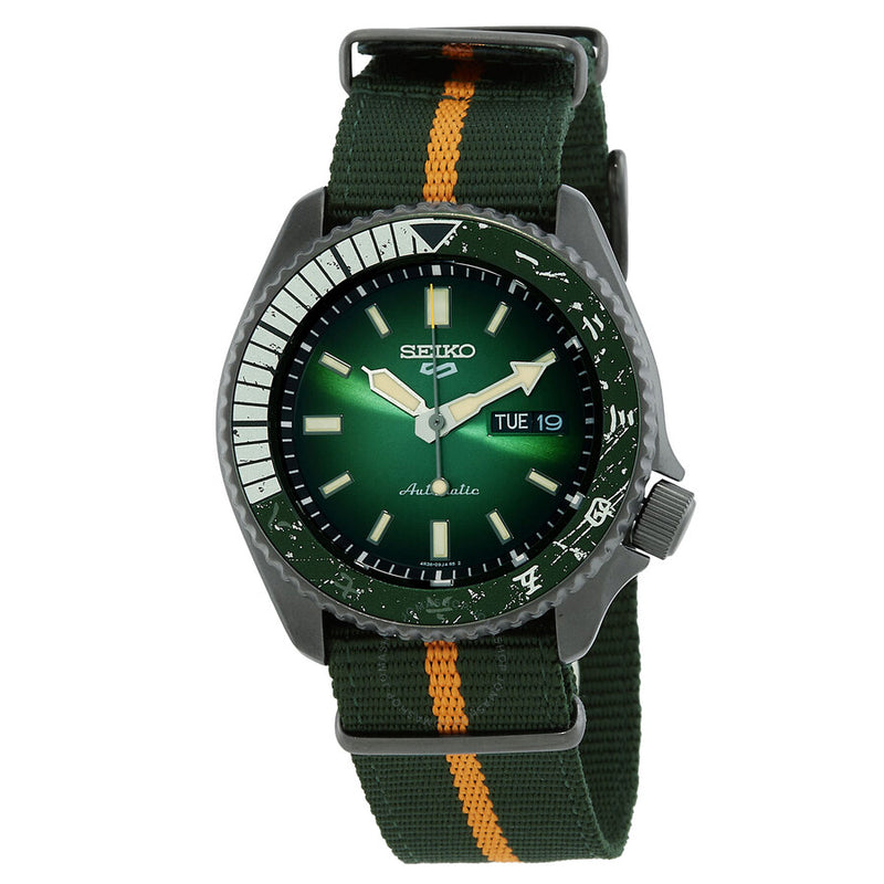 Seiko 5 Sports Naruto & Boruto Limited Edition Automatic Green Dial Men's Watch SRPF73K1 - The Watches Men & Co