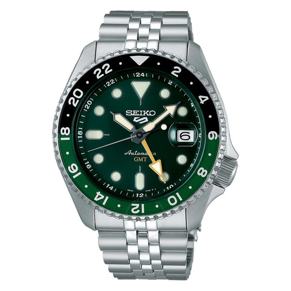 Seiko 5 Sports SKX GMT Automatic Green Dial Men's Watch SSK035 - The Watches Men & Co