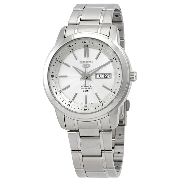 Seiko 5 Automatic White Dial Men's Watch SNKM83K1 - The Watches Men & Co