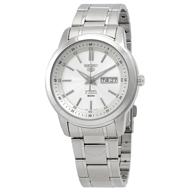 Seiko 5 Automatic White Dial Men's Watch SNKM83K1 - The Watches Men & Co