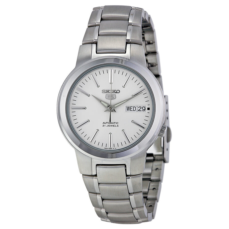 Seiko 5 Automatic White Dial Men's Watch SNKA01 - The Watches Men & Co