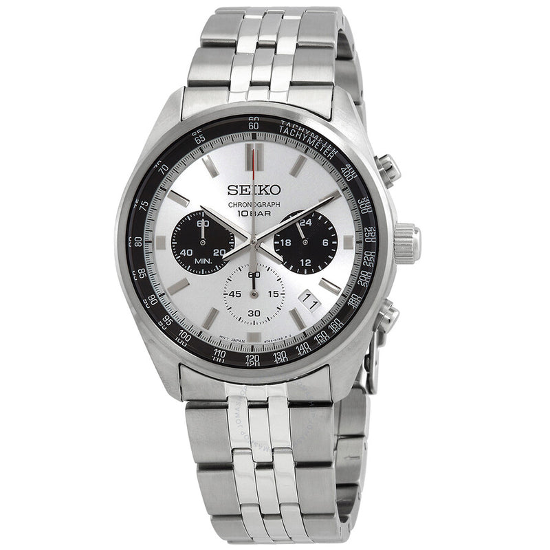 Seiko Chronograph Quartz White Dial Men's Watch SSB425P1 - The Watches Men & Co