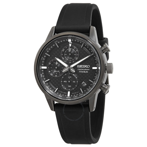 Seiko Essentials Chronograph Quartz Black Dial Men's Watch SSB393P1 - The Watches Men & Co