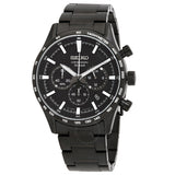 Seiko Chronograph Quartz Black Dial Men's Watch SSB415P1 - The Watches Men & Co