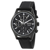 Seiko Chronograph Quartz Black Dial Men's Watch SSB421P1 - The Watches Men & Co