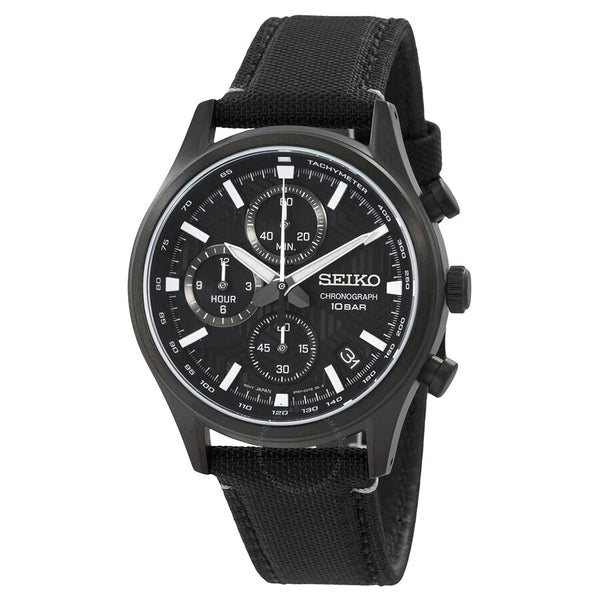 Seiko Chronograph Quartz Black Dial Men's Watch SSB421P1 - The Watches Men & Co