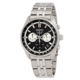 Seiko Chronograph Quartz Black Dial Men's Watch SSB429P1 - The Watches Men & Co