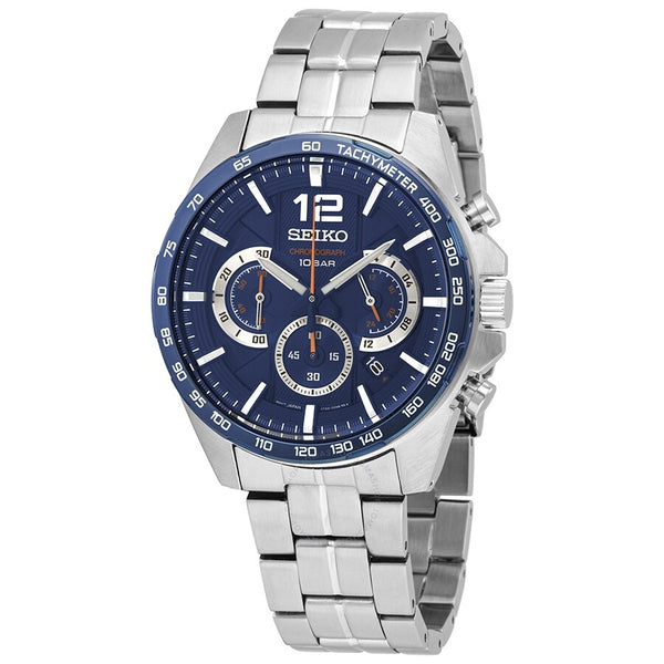 Seiko Essentials Chronograph Quartz Blue Dial Men's Watch Ssb345 - The Watches Men & Co