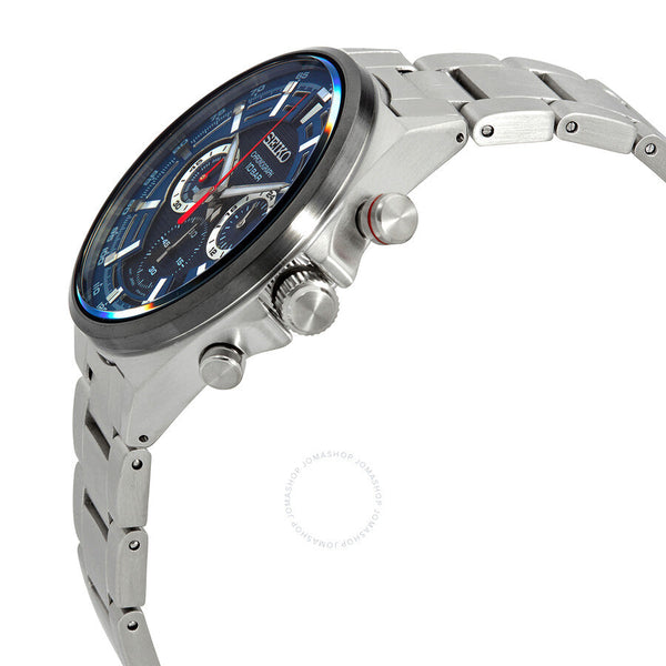 Seiko Chronograph Quartz Blue Dial Men's Watch SSB407P1 - The Watches Men & Co #2