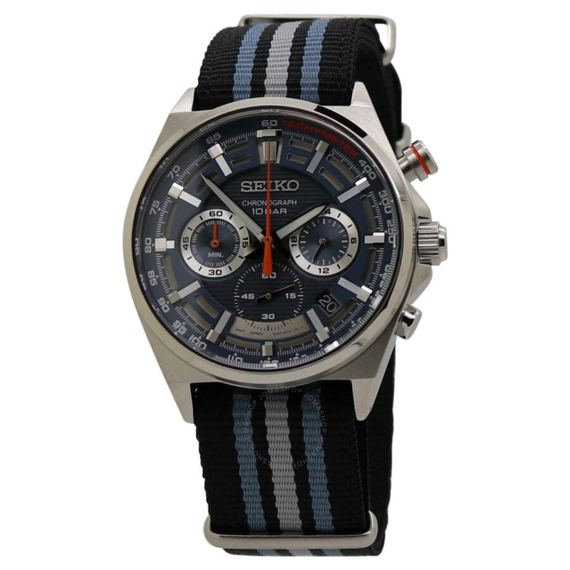 Seiko Chronograph Quartz Blue Dial Men's Watch SSB409P1 - The Watches Men & Co