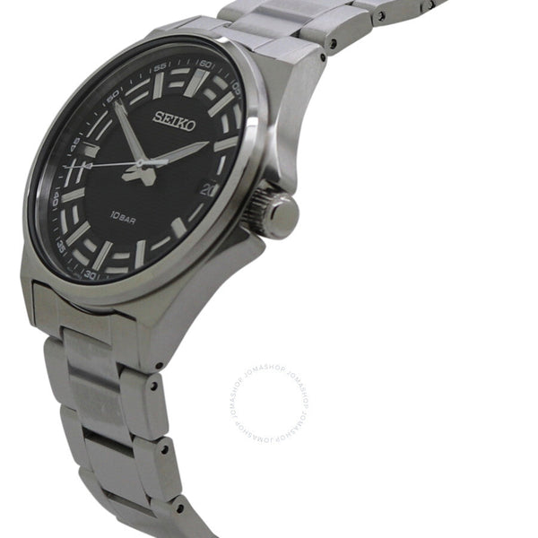 Seiko Classic Quartz Black Dial Men's Watch SUR505P1 - The Watches Men & Co #2