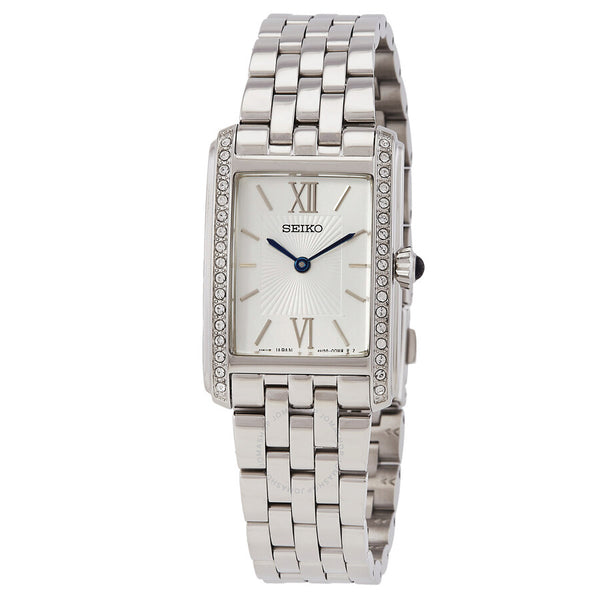 Seiko Classic Quartz Crystal Silver Dial Ladies Watch SWR091P1 - The Watches Men & Co