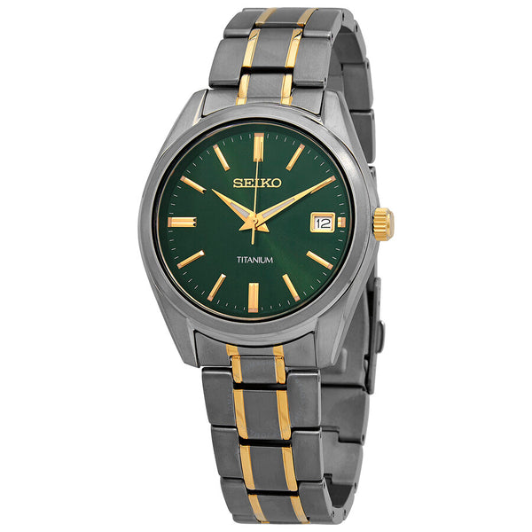 Seiko Essentials Quartz Green Dial Men's Watch SUR377 - The Watches Men & Co