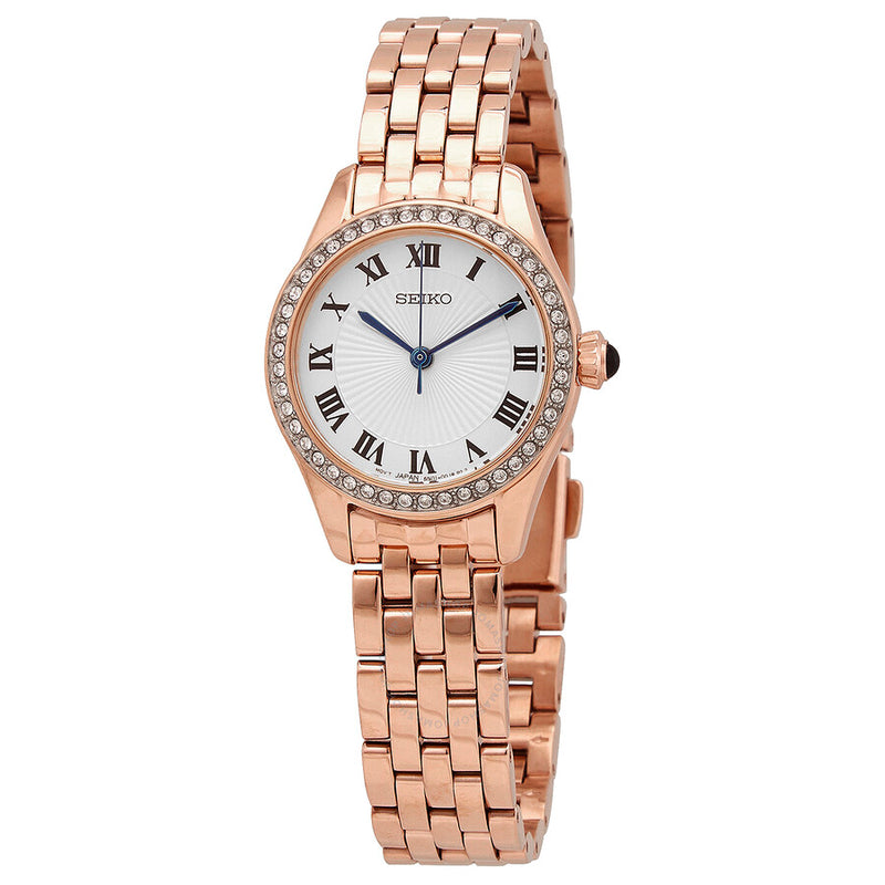 Seiko Classic Quartz White Dial Ladies Watch SUR338 - The Watches Men & Co
