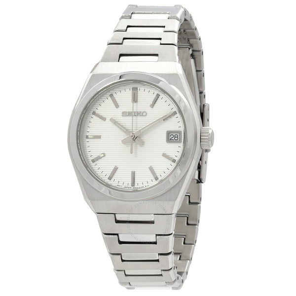 Seiko Classic Quartz White Dial Ladies Watch SUR573P1 - The Watches Men & Co