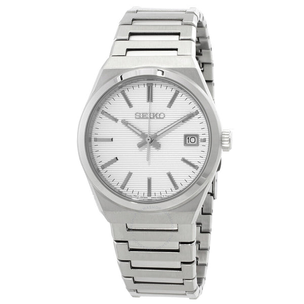 Seiko Classic Quartz White Dial Men's Watch SUR553P1 - The Watches Men & Co