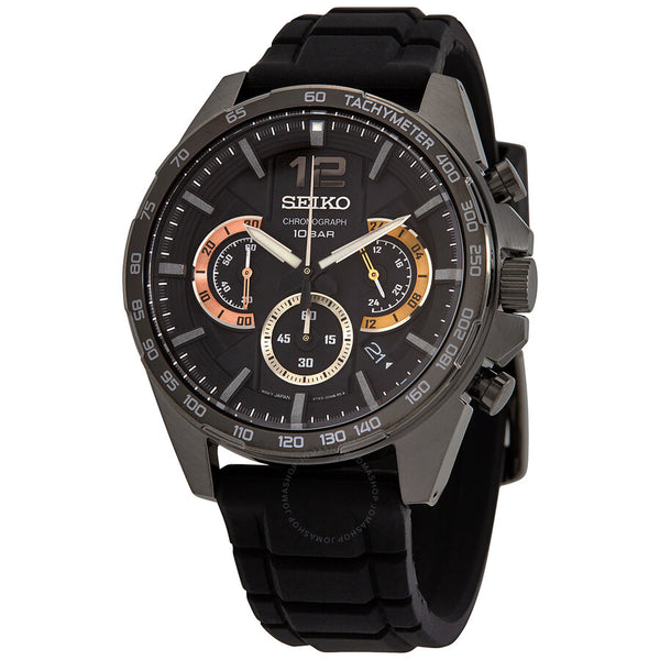 Seiko Conceptual Chronograph Quartz Black Dial Men's Watch SSB349P1 - The Watches Men & Co