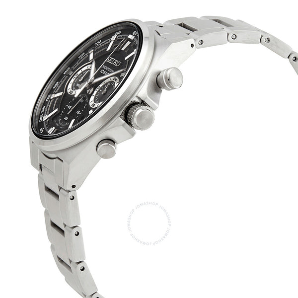 Seiko Essentials Chronograph Quartz Black Dial Men's Watch SSB397P1 - The Watches Men & Co #2