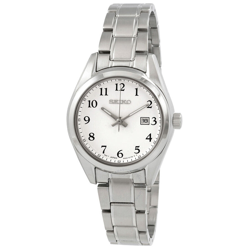 Seiko Core Quartz White Dial Ladies Watch SUR465P1 - The Watches Men & Co