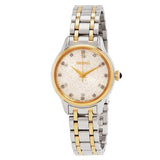 Seiko Discover More Quartz Diamond Silver Dial Two-Tone Ladies Watch SRZ550P1 - The Watches Men & Co