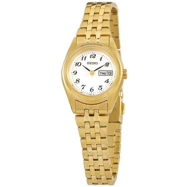 Seiko Essential Quartz White Dial Ladies Watch SUR440 - The Watches Men & Co