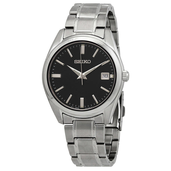 Seiko Essentials Quartz Black Dial Men's Watch SUR311 - The Watches Men & Co
