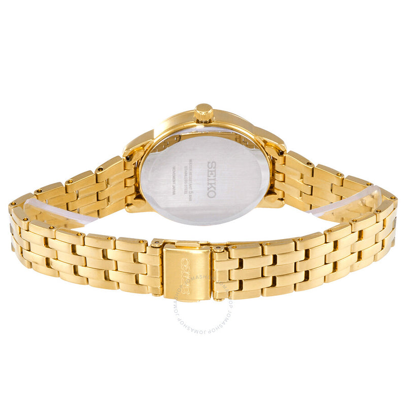 Seiko Essentials Quartz Champagne Dial Ladies Watch SUR444 - The Watches Men & Co #3