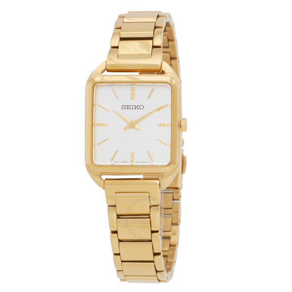 Seiko Essentials Quartz Gold Dial Ladies Watch SWR078 - The Watches Men & Co