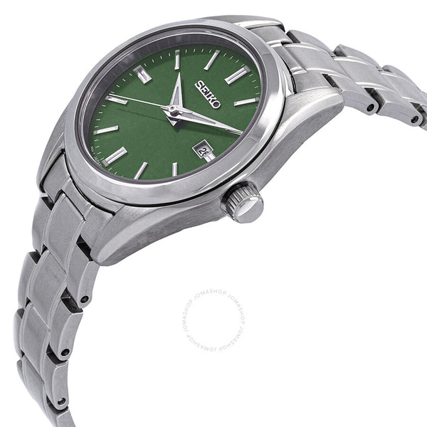 Seiko Essentials Quartz Green Dial Ladies Watch SUR533 - The Watches Men & Co #2